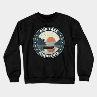 Gun Lake Minnesota Sunset Crewneck Sweatshirt